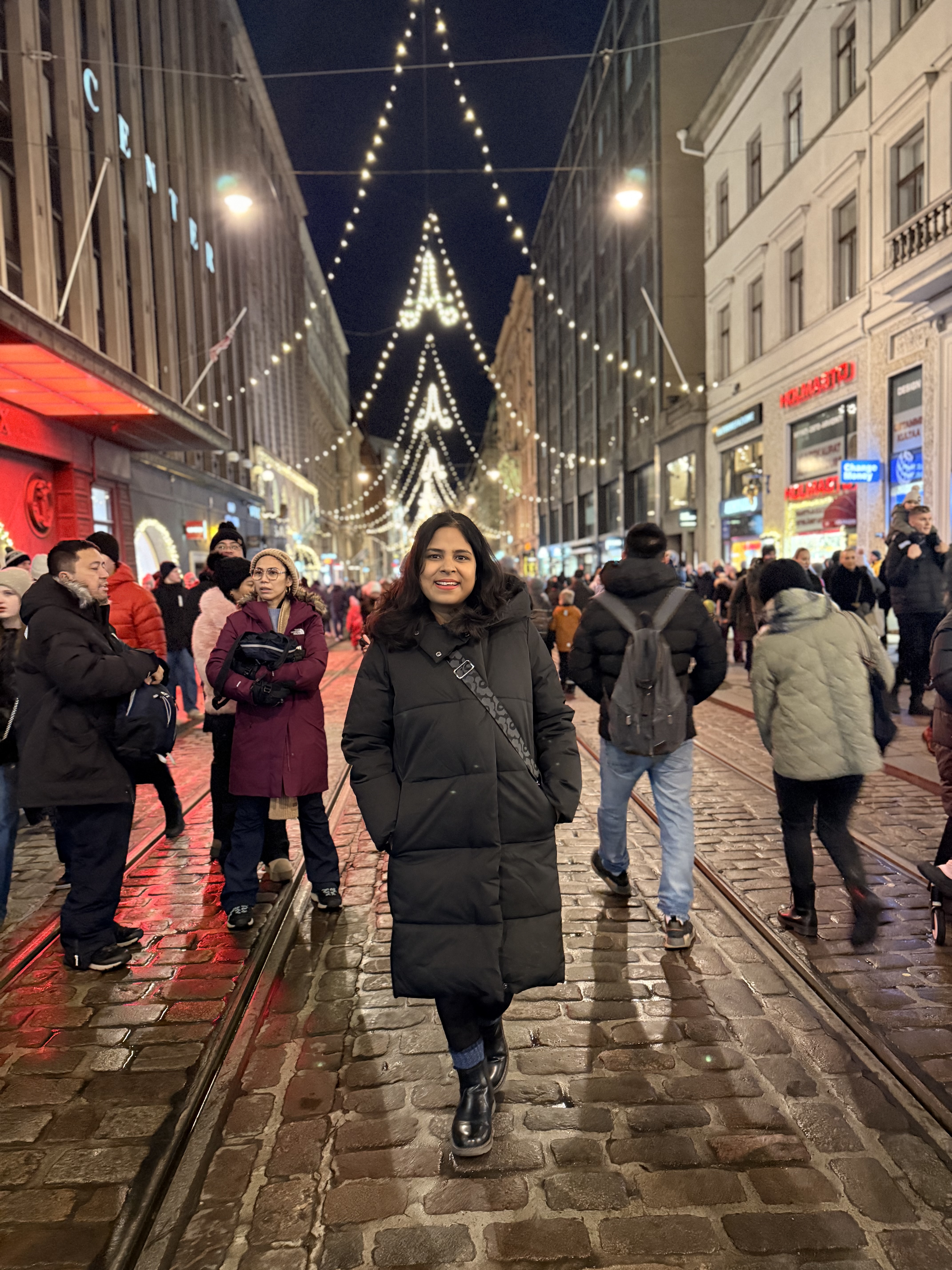 The lights of Aleksanterinkatu