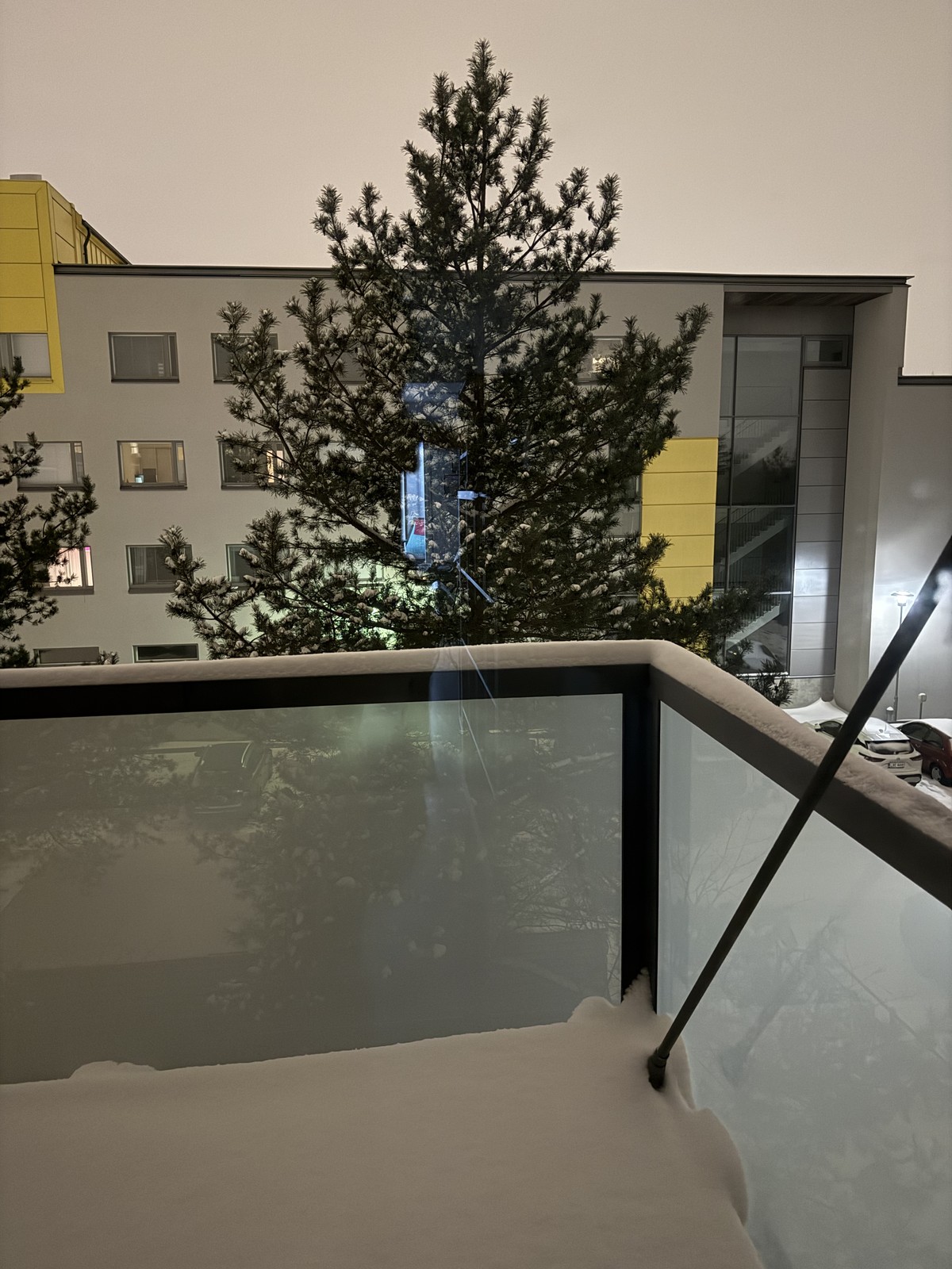 A balcony full of ice