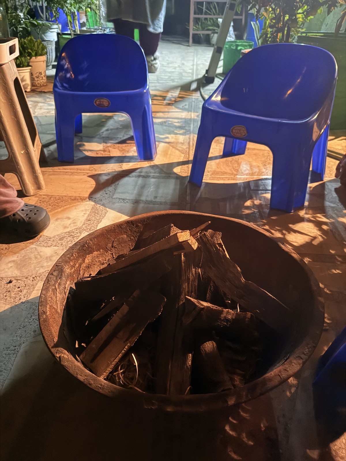 Waiting for the fire