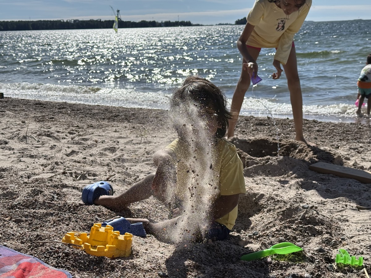 Playing in the sand