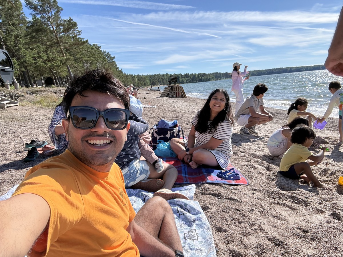 Sitting at the beach