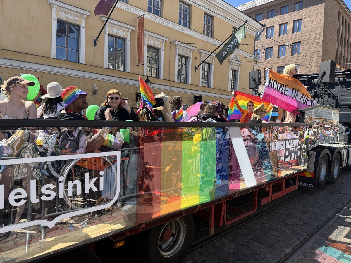The parade bus
