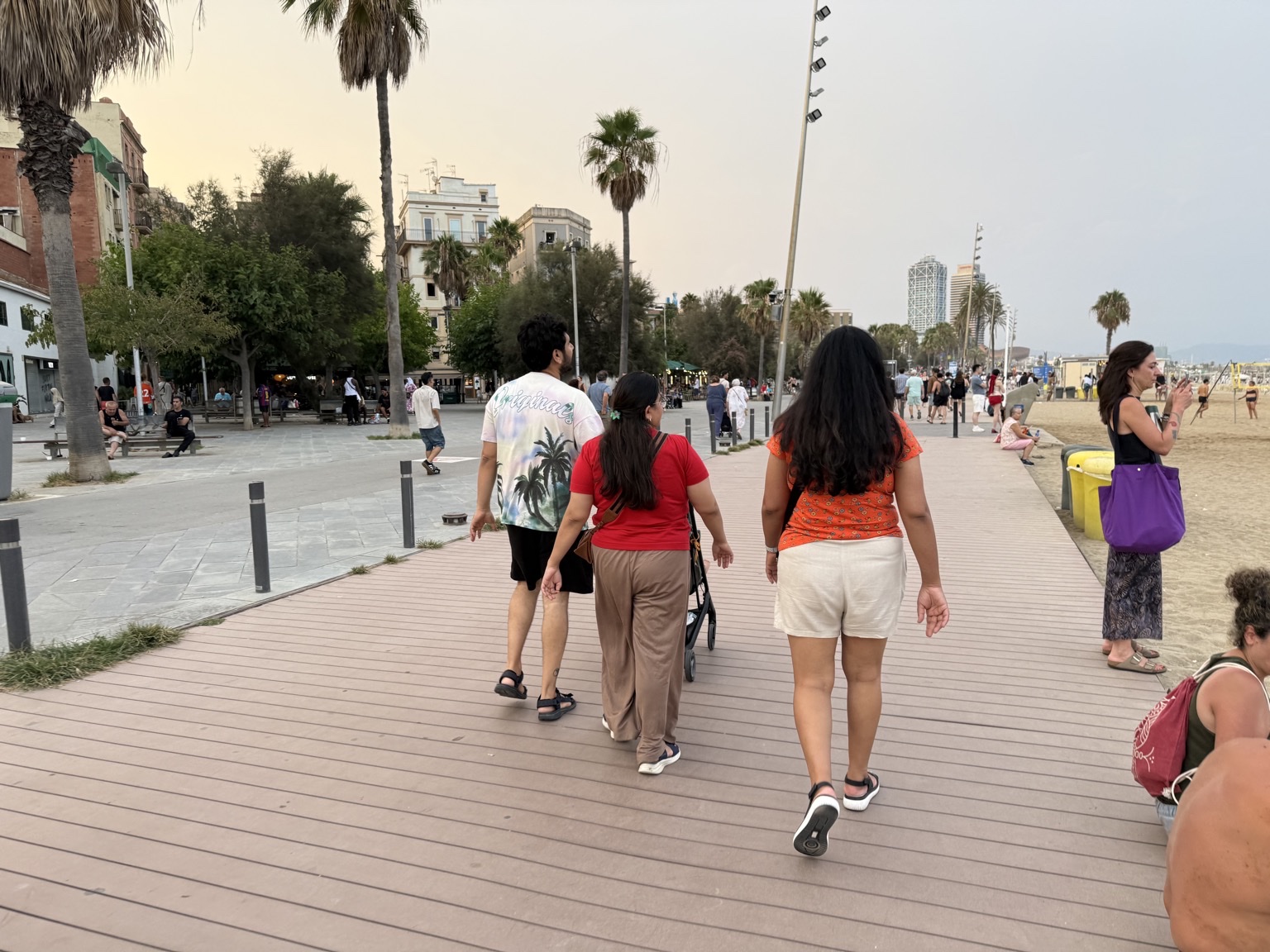 Walking to the beach