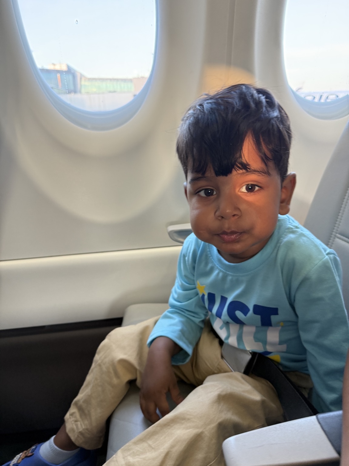 Savya in his seat
