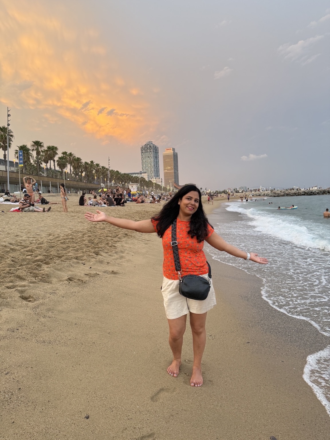 Prerna at the beach