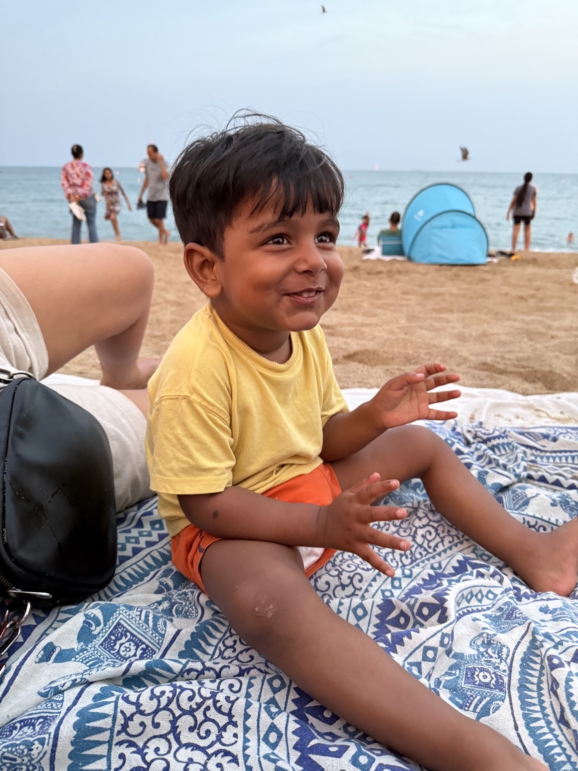 Savya at the beach