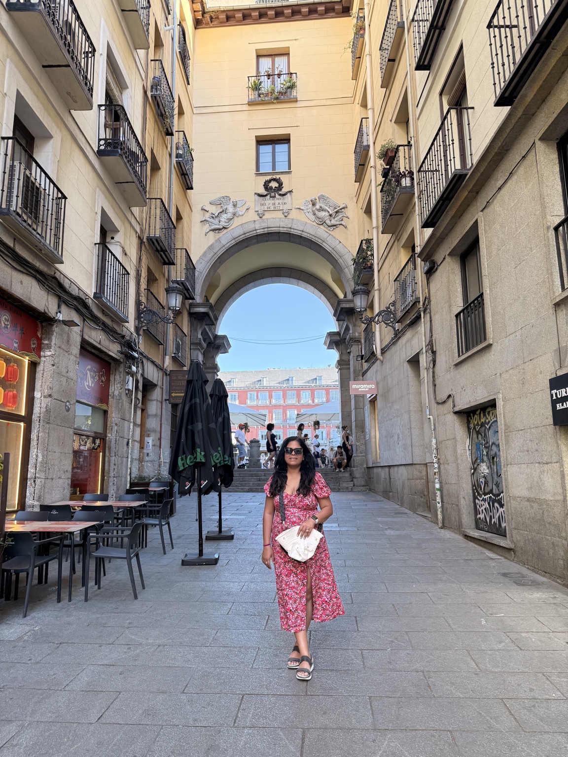 Outside the plaza